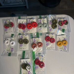 Handcrafted Colorful Earrings Set